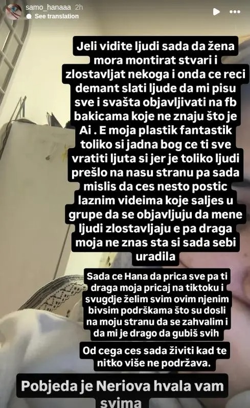 stori / Izvor: Instagram printscreen/samo_hanaaa